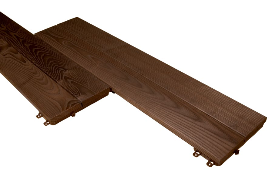 Quick-install white wax flooring